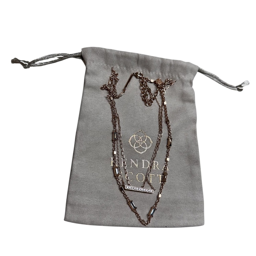 Kendra Scott Addison Triple Layer Necklace in Rose Gold